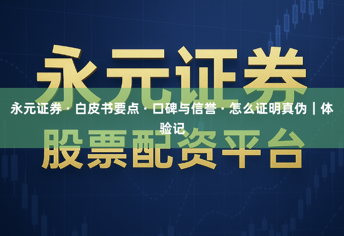 永元证券 · 白皮书要点 · 口碑与信誉 · 怎么证明真伪｜体验记